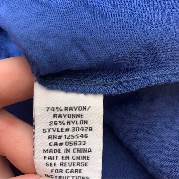 Habitat button pleat back tunic top blue - Picture 5 of 7